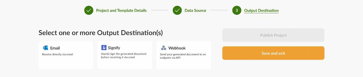 Output Destinations