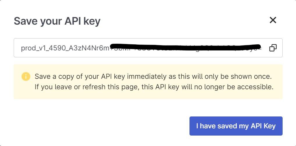 Generate API Key