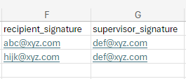 CSV Signature Example