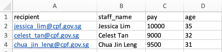 CSV Multiple Documents